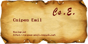 Csipes Emil névjegykártya